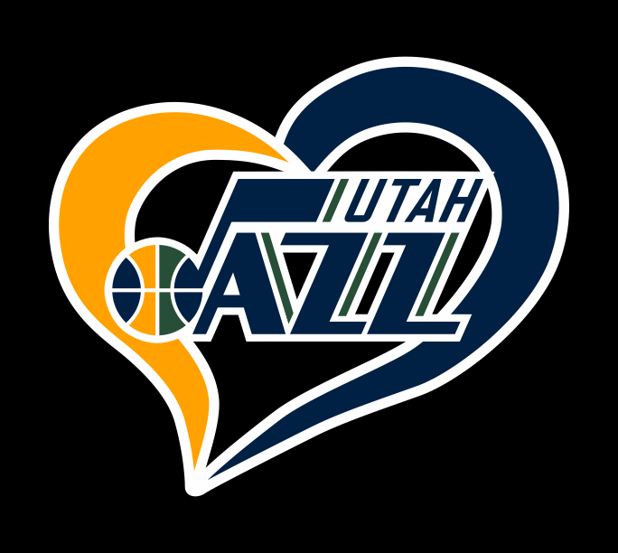 Utah Jazz Heart Logo iron on paper